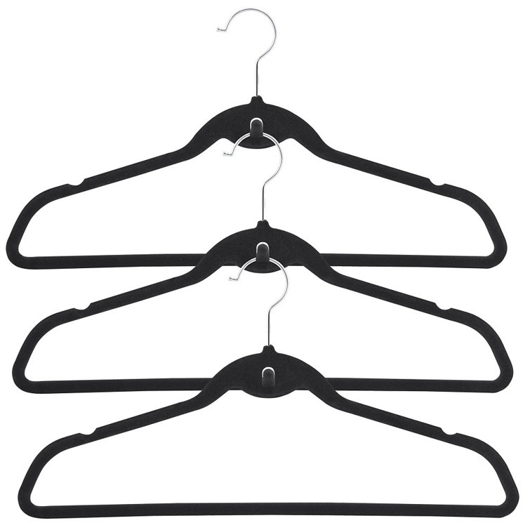Plastic Clothes Hangers (20, 40, 60, 100 Packs) Heavy Duty Durable Coat and Clothes Hangers | Vibrant Color Hangers | Lightweight Space Saving Laundry