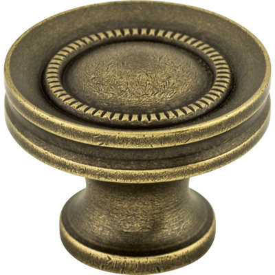 Button Faced 1 1/4" Diameter Round Knob