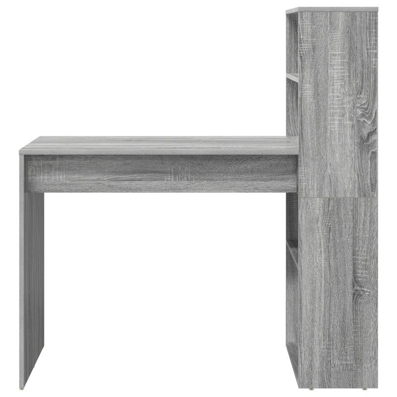 Desk Engineered Wood Medium Desk, Grey Sonoma