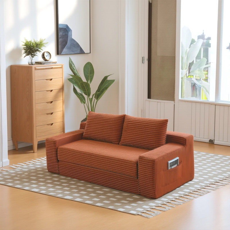 Canapé convertible pliable Boneless, Orange