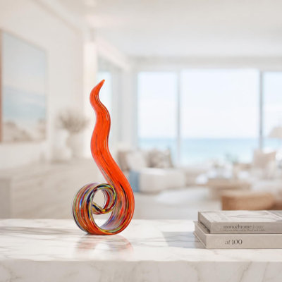 Sculpture flamme de verre