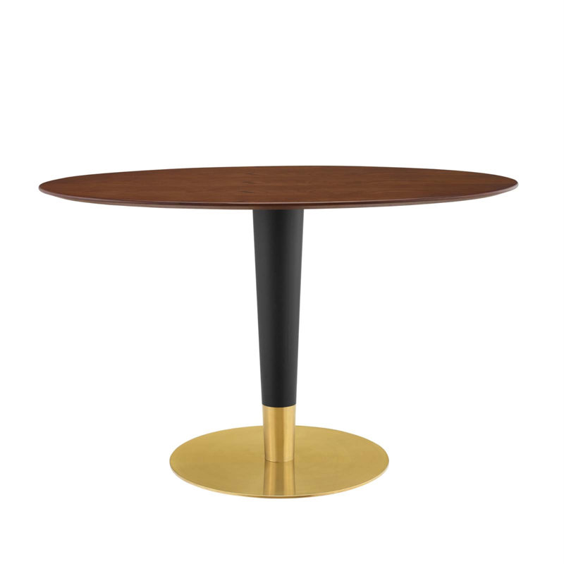 Table de salle à manger Zinque, 29.5", Noyer, L 27,5 po x L 47 po