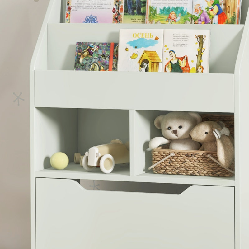 Étagère à livres multi-étagères avec tiroir de rangement Isabelle & Max ™ pour enfants, Vert