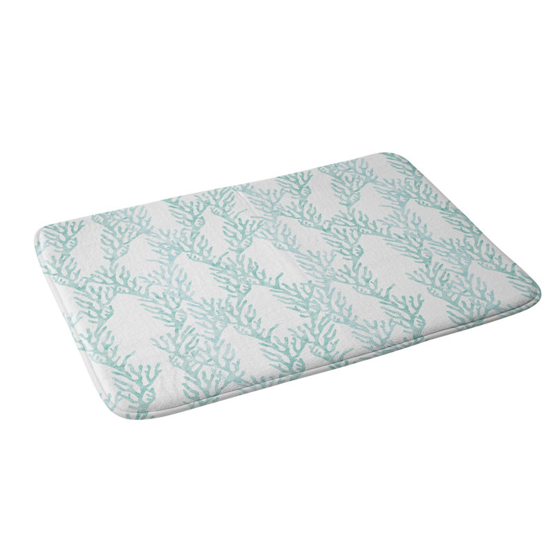Tapis de bain en mousse viscoélastique Coral, Simple - L 17 po x l 24 po
