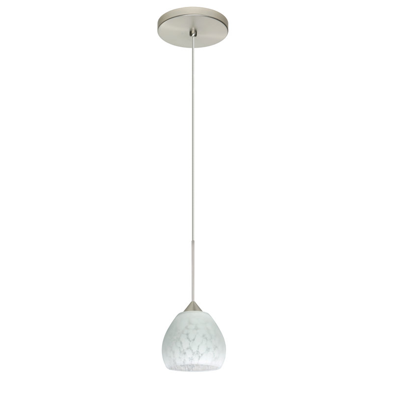 Luminaire suspendu 1 cloche pour une cloche Muehlebach, Nickel satiné, Halogène