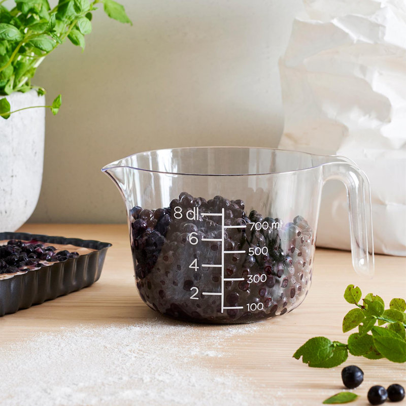 SmartStore Clear Transparent Food Mixing Bowl With An Easy-to-Pour Spout 0.8 L