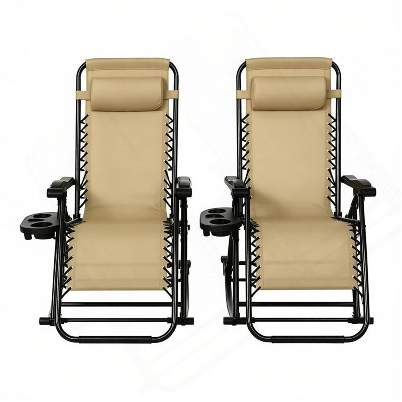 Chaises inclinables pliantes, chaises berçantes d'extérieur, chaise debout avec repose-pieds (chaise inclinable 2 pièces)
