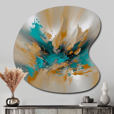 Heidi - Marble Unique Shape Metal Print, Modern Asymmetrical Metal Wall Art