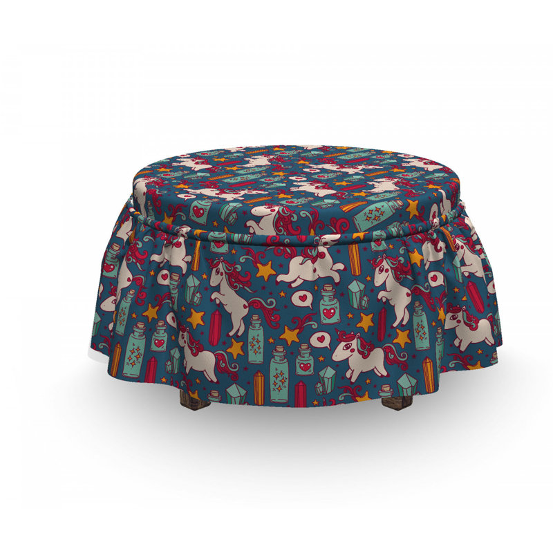 Housse pour repose-pieds rainbows hearts