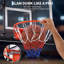 Panier de basketball mural de 48 po avec panneau en PE et cercle rouge pour jardin, garage ou extérieur-135583345
