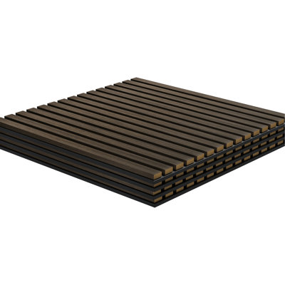 Paquet de 4 panneaux muraux insonorisants en noyer de l 23,6 po x P 0,8 po en noyer, 0,8 po, idéaux pour les mises à niveau de plafond de bureau à domicile
