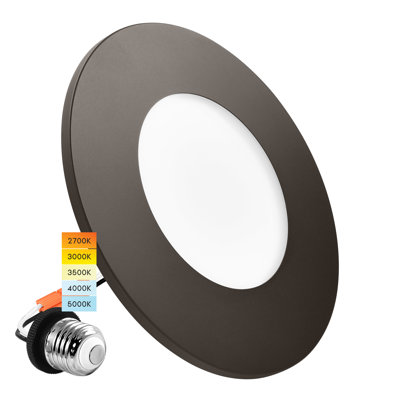 4'' 7.5 Watt Dimmable LED Retrofit Recessed Lighting Kit