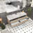 Comptche 59'' Double Bathroom Vanity with Acrylic Top-2100243364