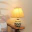 Base de lampe de table en os et résine incrustée à la main