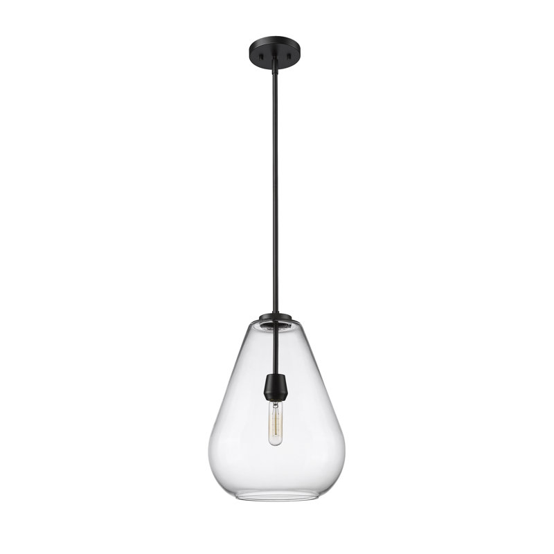 Placia 1 - Light Matte Black Single Pendant