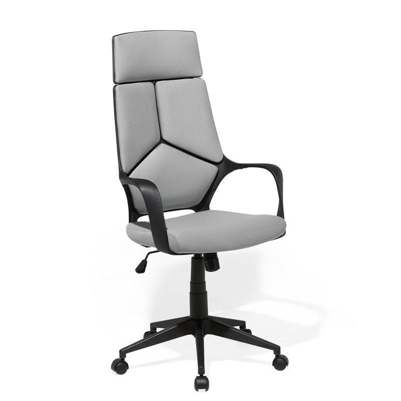 Gina Office Chair with Headrest, Black, Grey