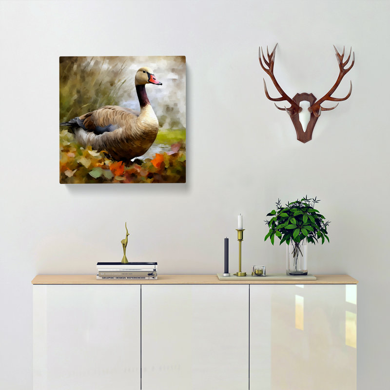Goose Post-Impressionism - Wrapped Canvas