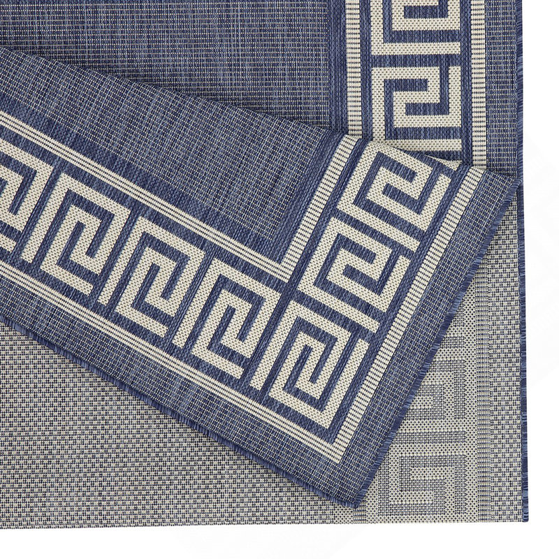Tapis intérieur / extérieur bleu Sunshine, Tapis de couloir 2 pi 7 po x 7 pi 3 po