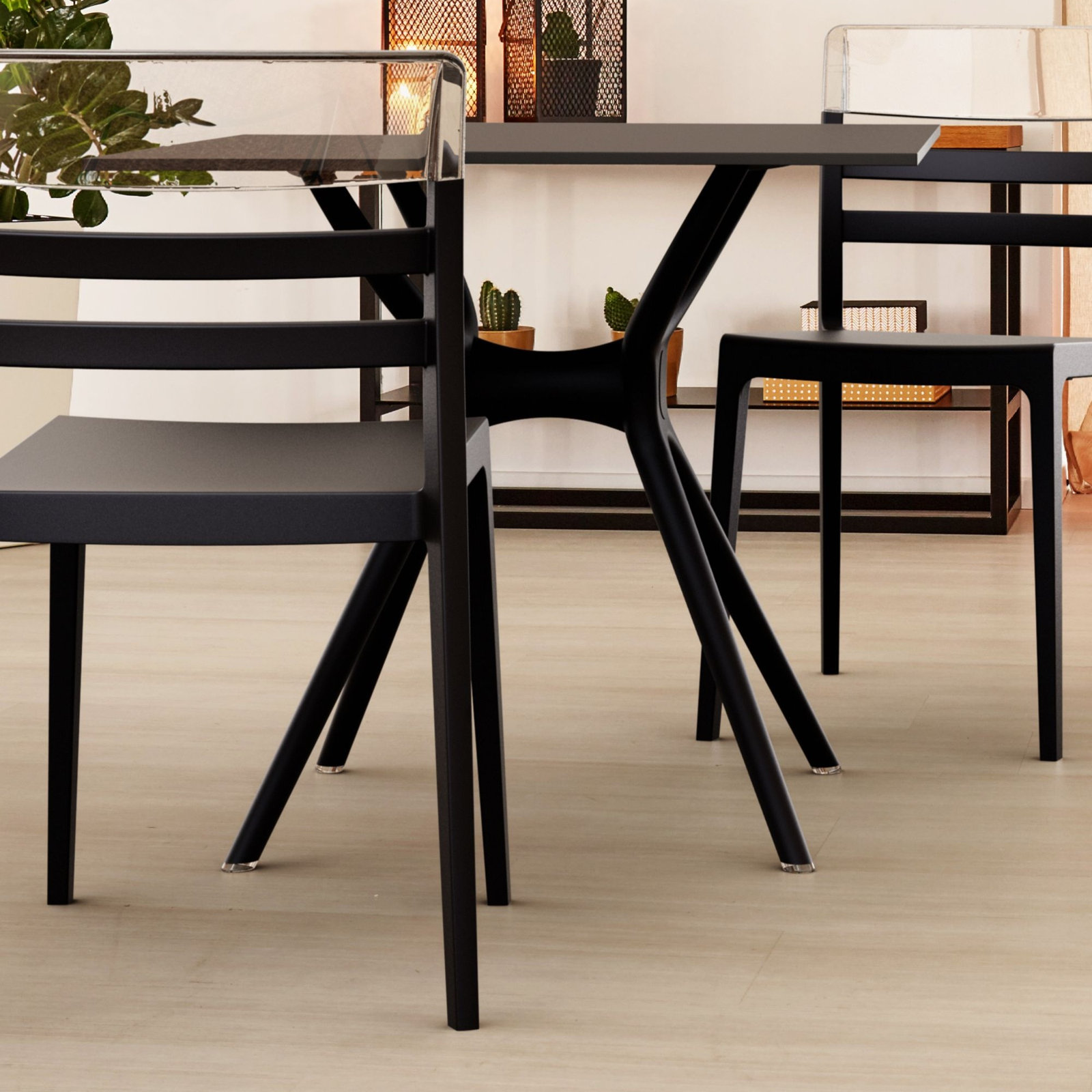 Farrah 31" Patio Dining Table, Black