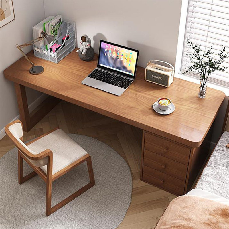 Bureau rectangulaire moderne et simple avec armoires, H 29,53 po x l 78,74 po x P 23,62 po, Oui