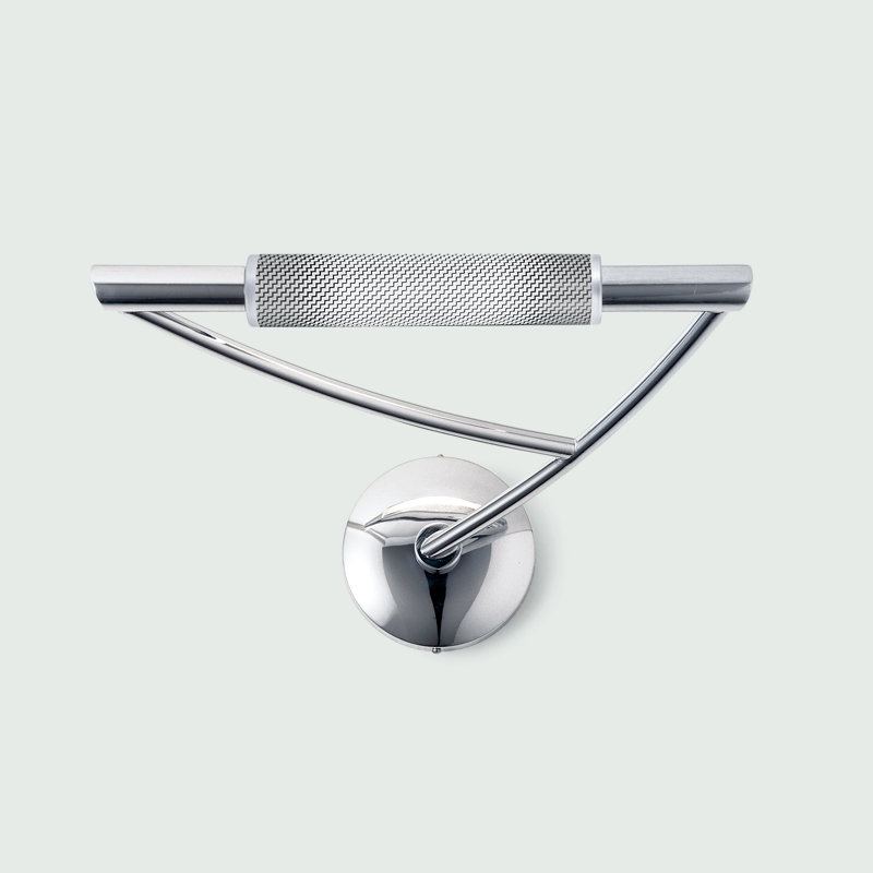 Wing 1-Light Armed Sconce, Chrome Plated, Right Extending