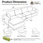 Canapé d'angle en L surdimensionné Moorebank de 143 pouces avec méridienne, canapé modulaire rembourré à assise profonde-131373171-131373172