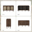 Buffet avec portes réglables en rotin l 56 po Castyn-1449791784
