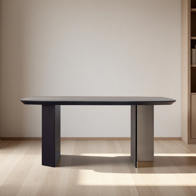 Pieds en acrylique pour le bureau, simples et rectangulaires, H 29,53 po x l 62,99 po x P 31,5 po, Brun