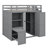 Full-Size Bed Integrating A Built-In Closet, Desk, And Shelving Unit-2019382282
