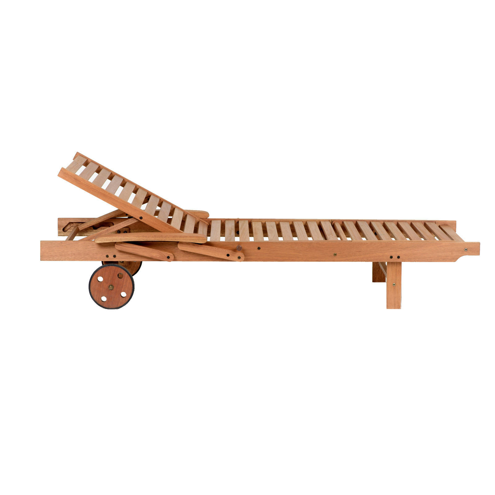 Alyisa 31'' Outdoor Eucalyptus Chaise Lounge