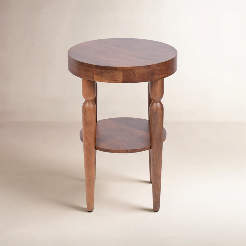 Table d'appoint ronde Dalia, Noyer