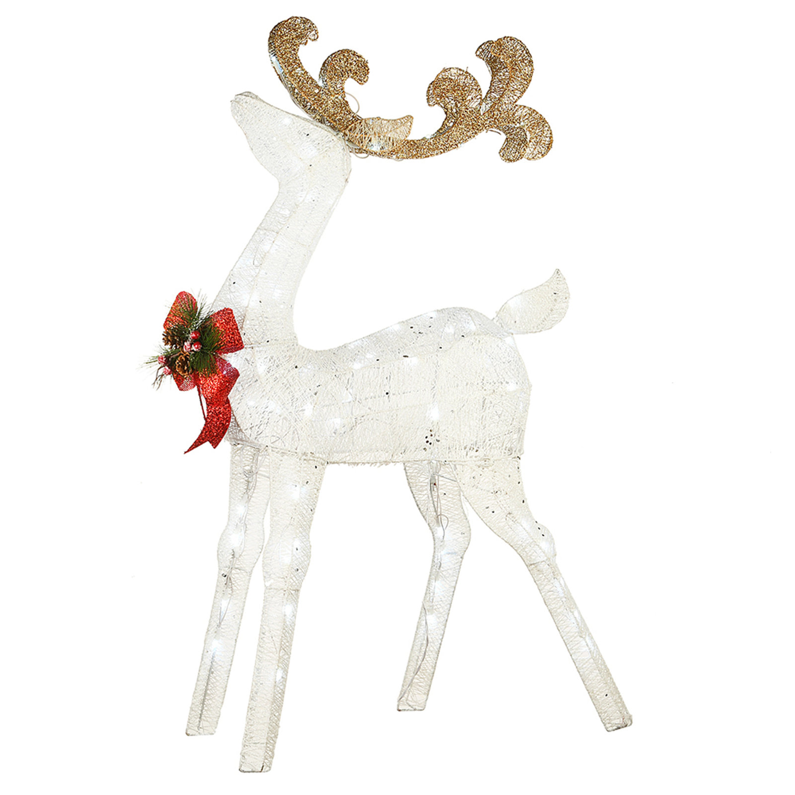 The Holiday Aisle® 48" Pre-Lit Sisal Reindeer