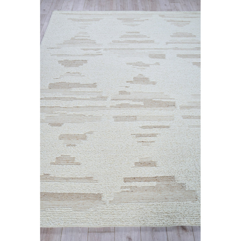 Canyon Wool Area Rug in Ivory/Beige, Rectangle 8' x 10'