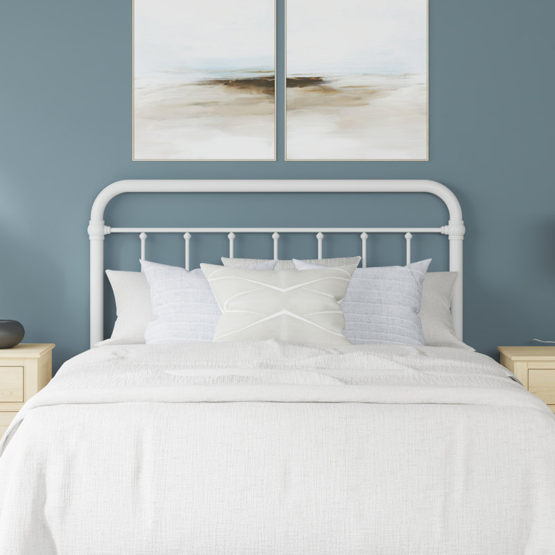 Shumacker Steel Slat Headboard, Full/Queen, White