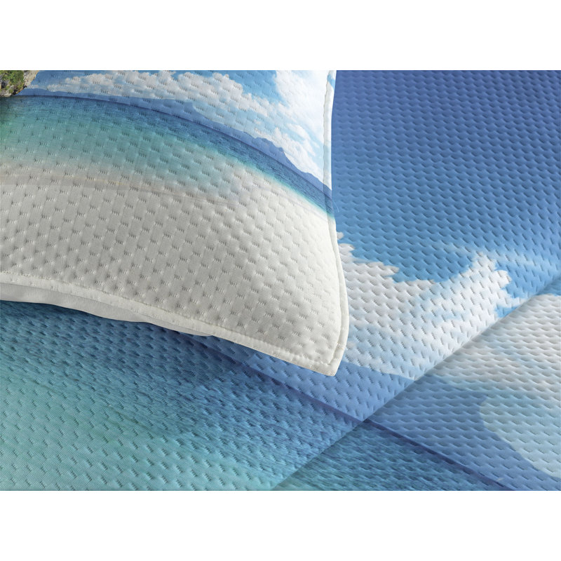 Island Polyester Coverlet, King Bedspread + 2 Shams