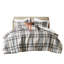 Édredon double / grand écossais, rembourrage, 2 taies décoratives, coussins décoratifs, tissu en microfibre de literie chaude, taies décoratives et lavable à la machine