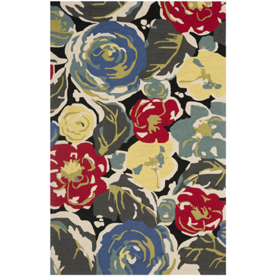 Doyle Hand Hooked Performance Floral Rug