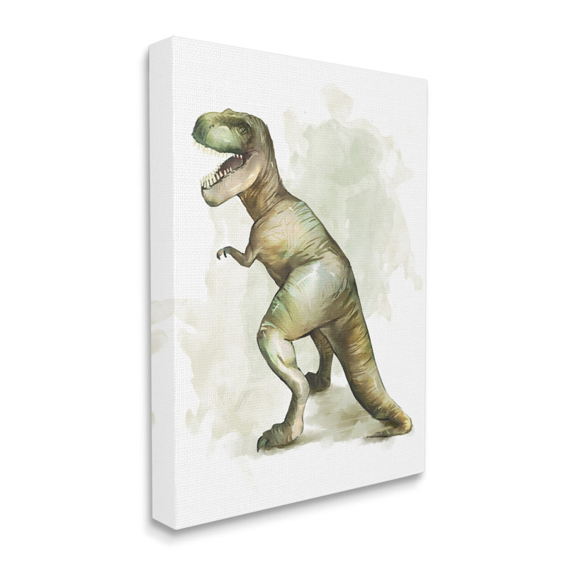 Dinosaure Abdul-Ahad T-Rex, Toile tendue, H 20 po x l 16 po x P 1,5 po