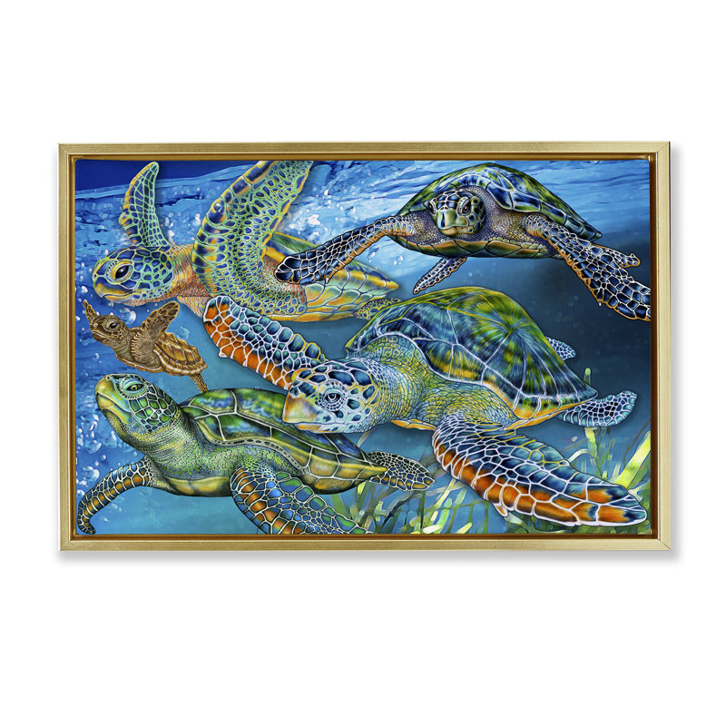Cadre flottant pour la nage sous-marine Tortoise Family, design par Tim Jeffs, H 17 po x l 25 po