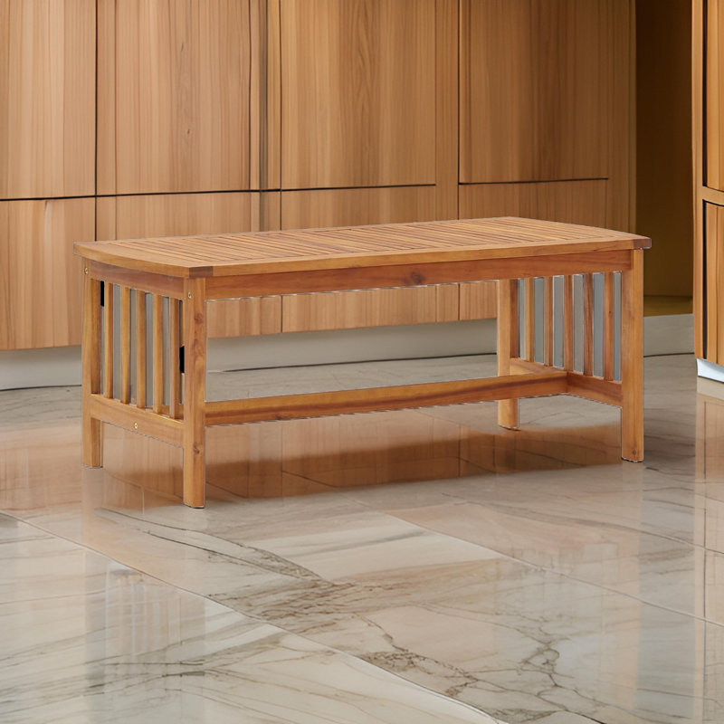 Brilei Solid Wood Frame Single Coffee Table with Storage
