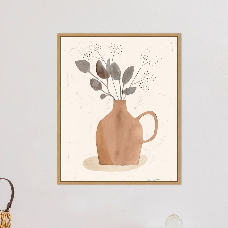 «La Planta II Floral Vase» par Victoria Barnes, reproduction d'art sur toile