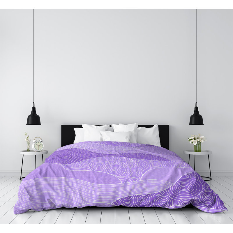 Housse de couette Katelyn Elizabeth, Housse de couette pour très grand lit, Microfibre, Mauve