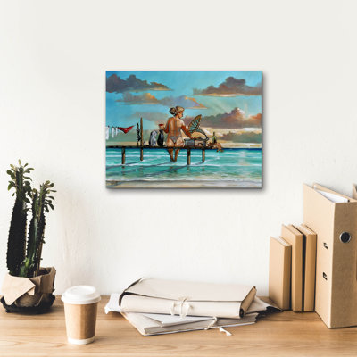  «Summer Song» par Ronald West, art mural sur toile, 16 po x 12 po