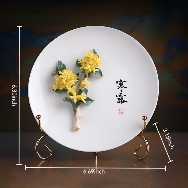 Ornement sophistiqué en porcelaine délicate