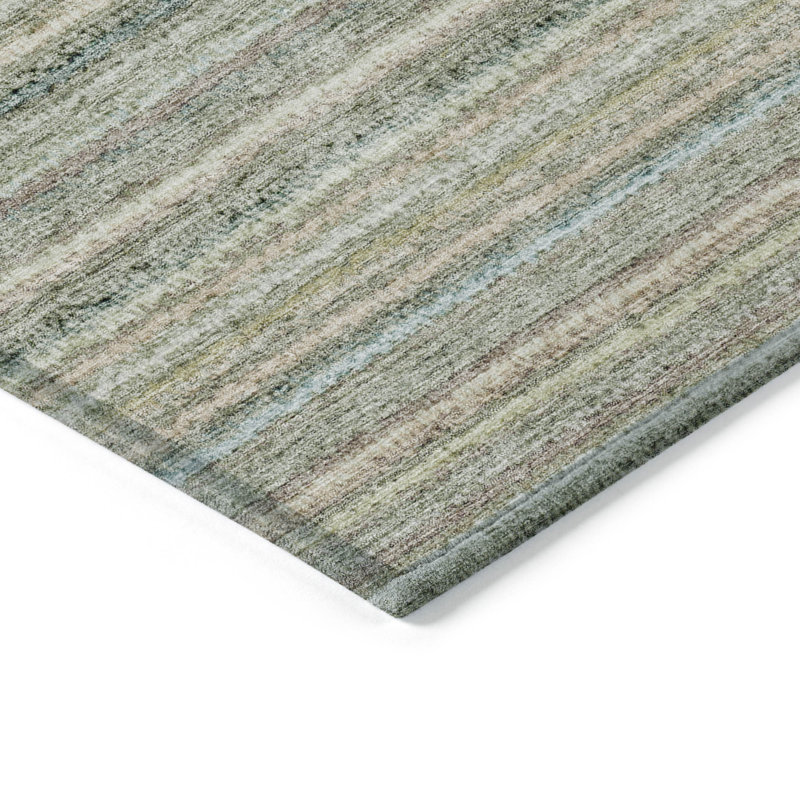 Brynson Washable Striped Indoor / Outdoor Rug, Rectangle 9' x 12'