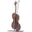 Statue de violon en métal faite à la main et peinte à la main-1052984229