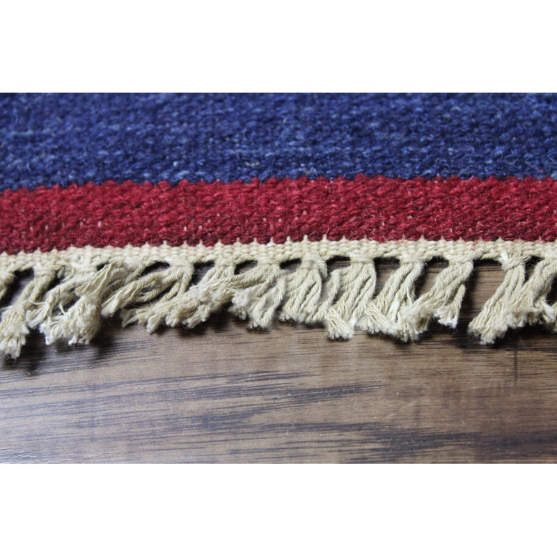 Brun/rose Tapis décoratif en laine nouée à la main Patridge, Rectangle 2 pi x 3 pi
