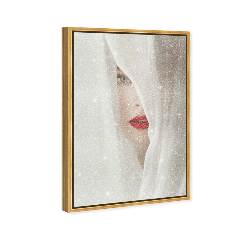 Secret Under Silk Print by Oliver Gal, 25"H x 17"W, Gold Floater Frame