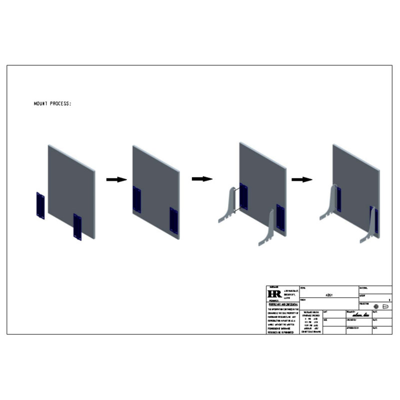Door Mount Kit for CAN-EBM Series, Chrome