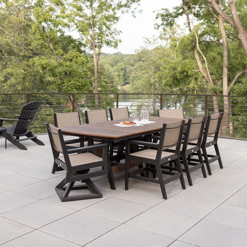 Table rectangulaire à hauteur de comptoir 96 po Berlin Gardens Harbor, H 35,5 po x l 96 po x P 44 po, Bois flottant gris